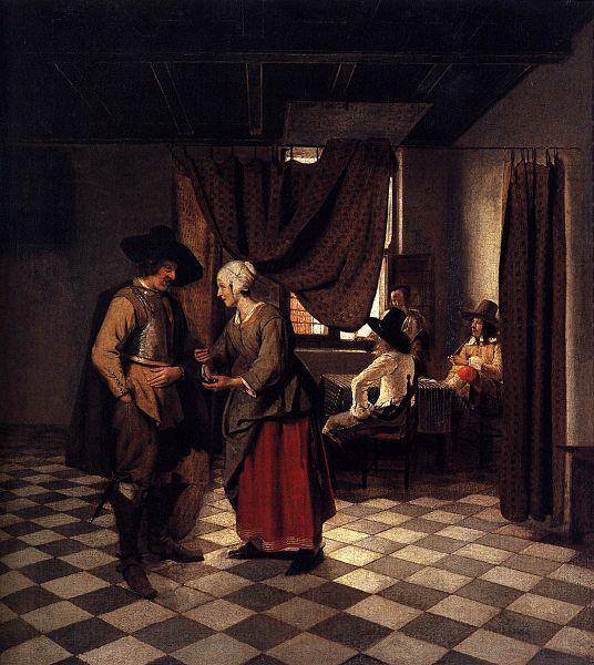 Pieter de Hooch Paying the Hostess Sweden oil painting art